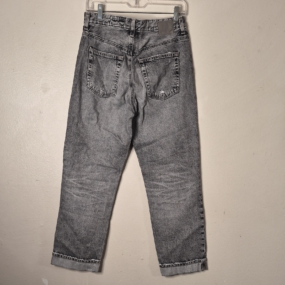 Woman's Gray Straight Jeans - Picture 2 of 16